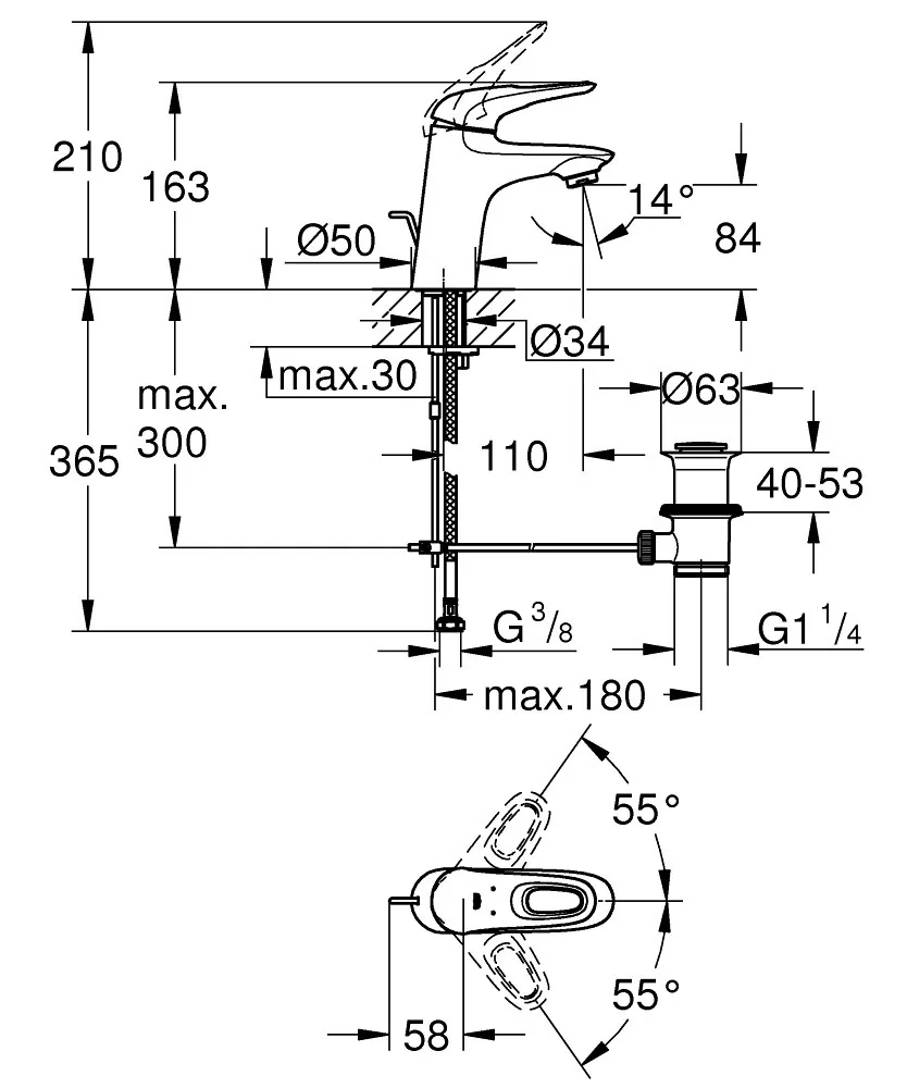Grohe Eurostyle 2015 Za Umivaonik 33558003
