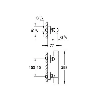 Grohe Grohtherm 800 Cosmpolitan Termostaska Za Tuš Kadu 34765000