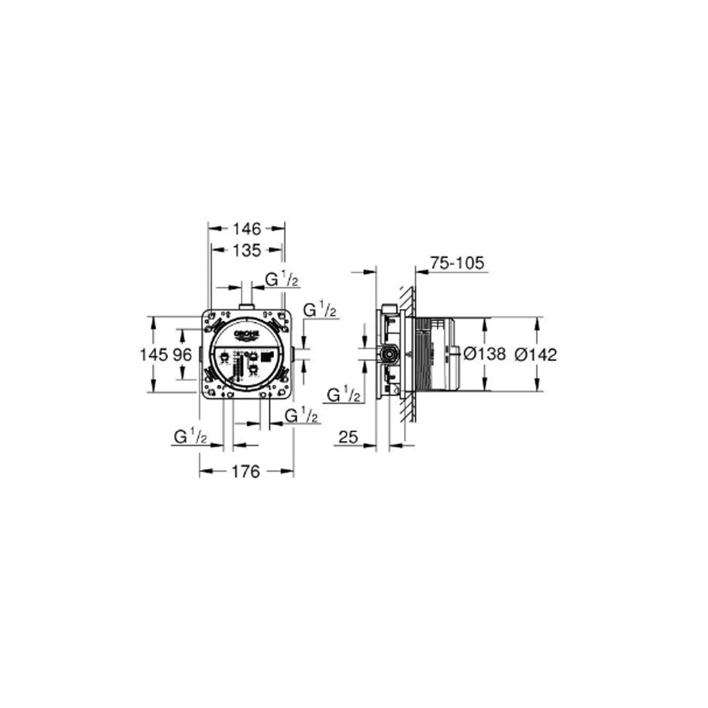 Grohe Rapido Smartbox Ugradno Telo 35600000
