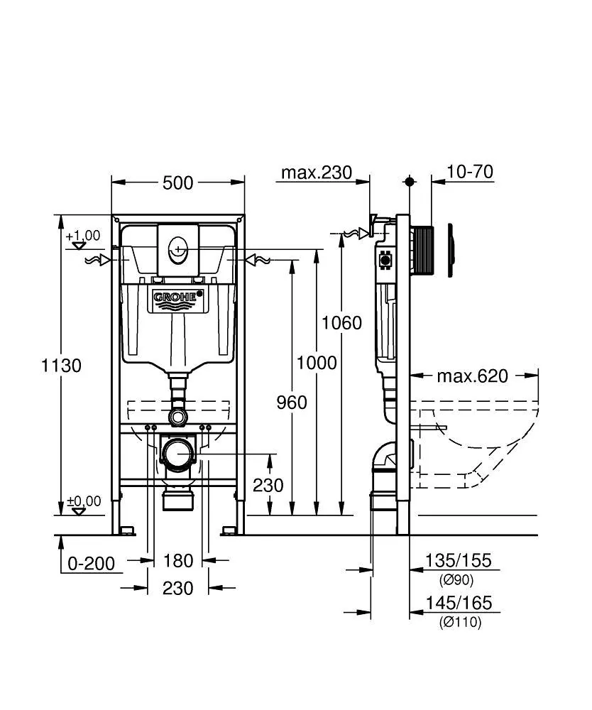 Grohe Rapid SL ugradni vodokotlić za WC solju set 3u1 38722001