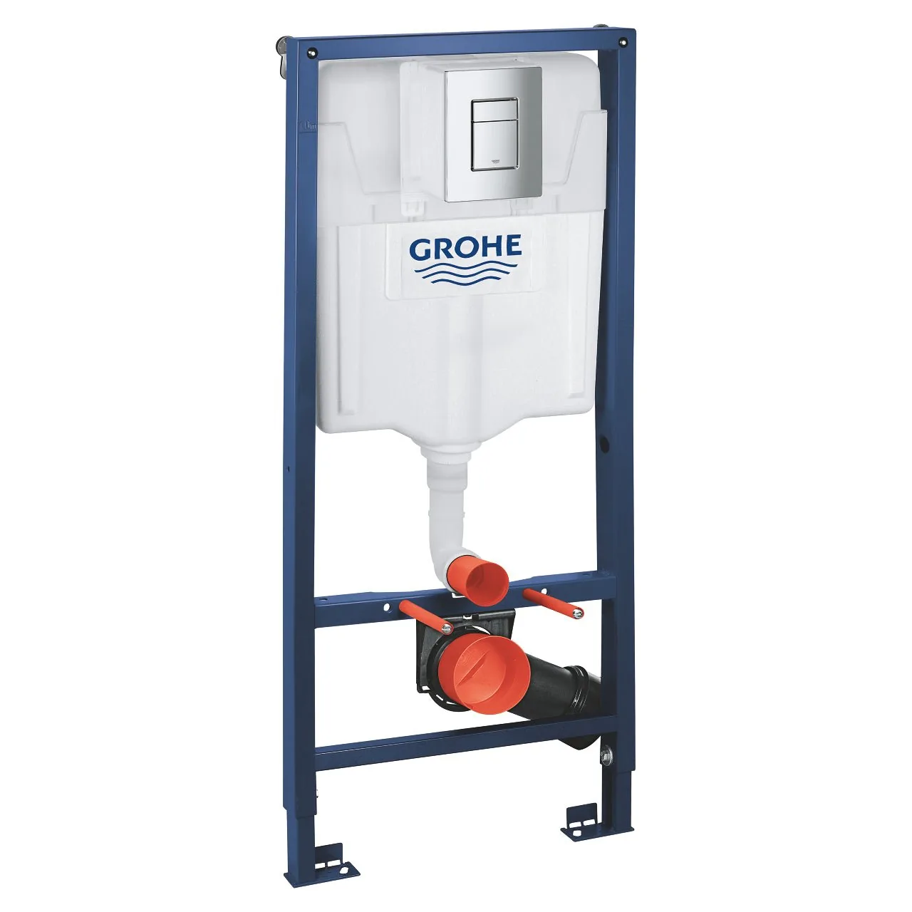 Grohe Rapid SL 3 u 1 set: ugradni vodokotlić za konzolnu WC šolju sa hromiranim tasterom Skate Cosmopolitan i držačem 38772001