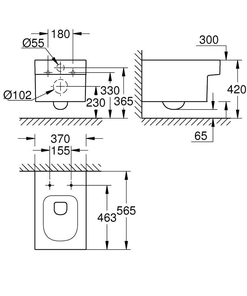Grohe Cube Ceramic WC šolja konzolna rimless 3924500h