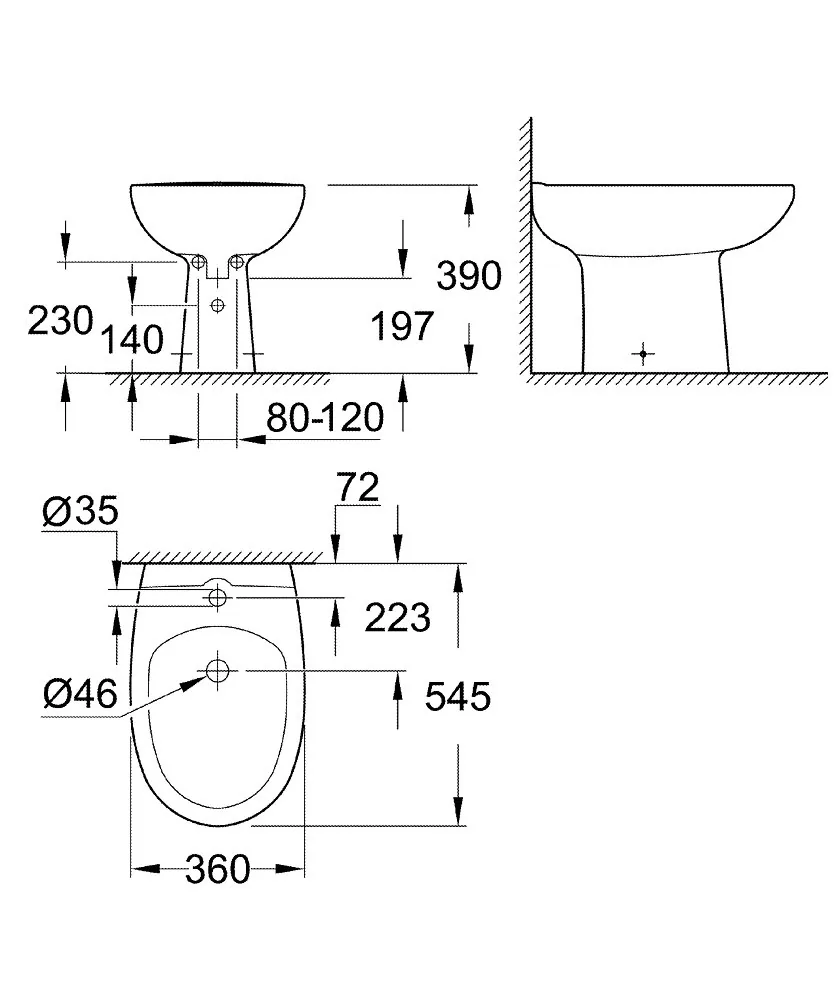 Grohe BauCeramic bide 39432000