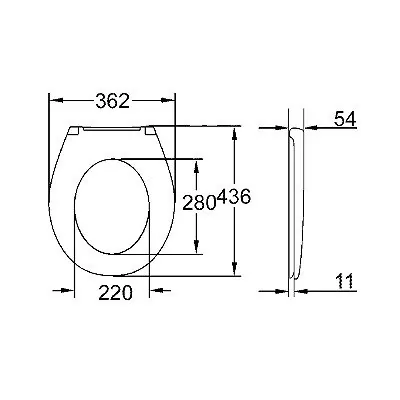 Grohe Bau Ceramic WC daska 39492000