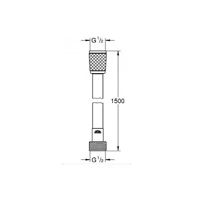 Grohe crevo reflexa 1.5m 45973001