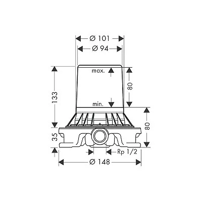 Hansgrohe Axor ugradni set za stojeću bateriju 10452180