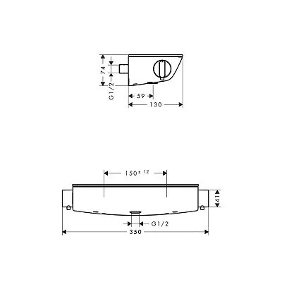 Hansgrohe Ecostat select termostatska slavina za tuš kadu 13161000
