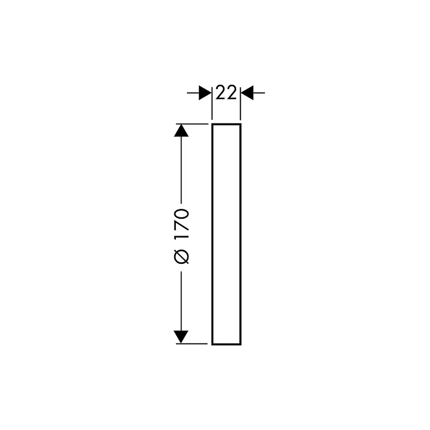 Hansgrohe produžetak 22mm za mešač fi 170mm 13596000