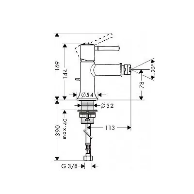 Hansgrohe Talis Classic slavina za bide 14120000
