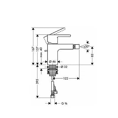 Hansgrohe Metropol s slavina za bide 14264000