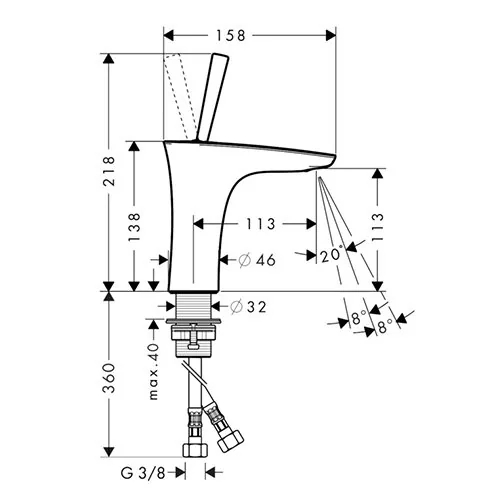 Hansgrohe Puravida slavina za umivaonik 15070000