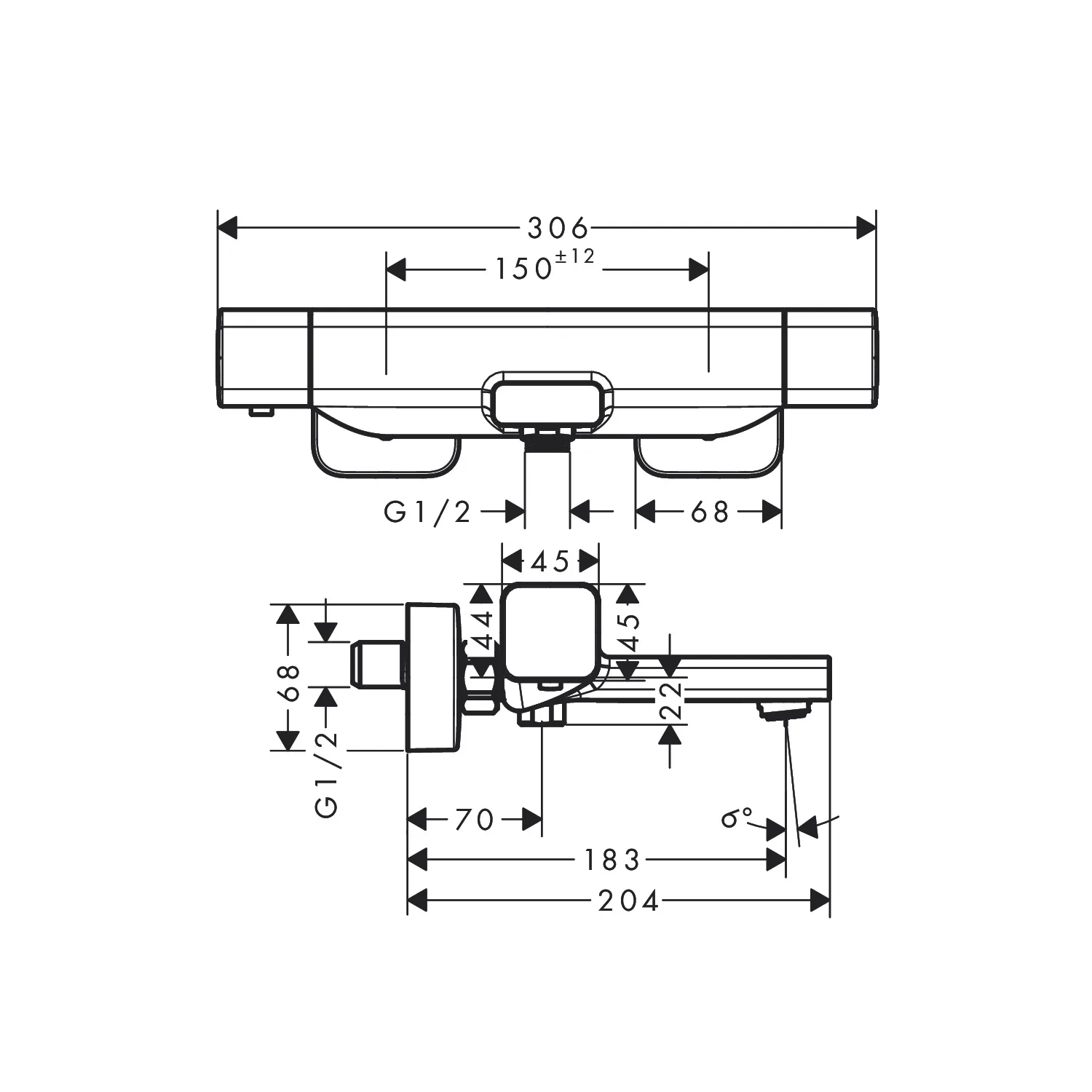 Hansgrohe Ecostat e termostatska slavina za kadu 15774000