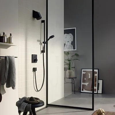 Hansgrohe Pulsify Select S 105 klizna šipka set Relaxation matt black (L=65cm) 24160670