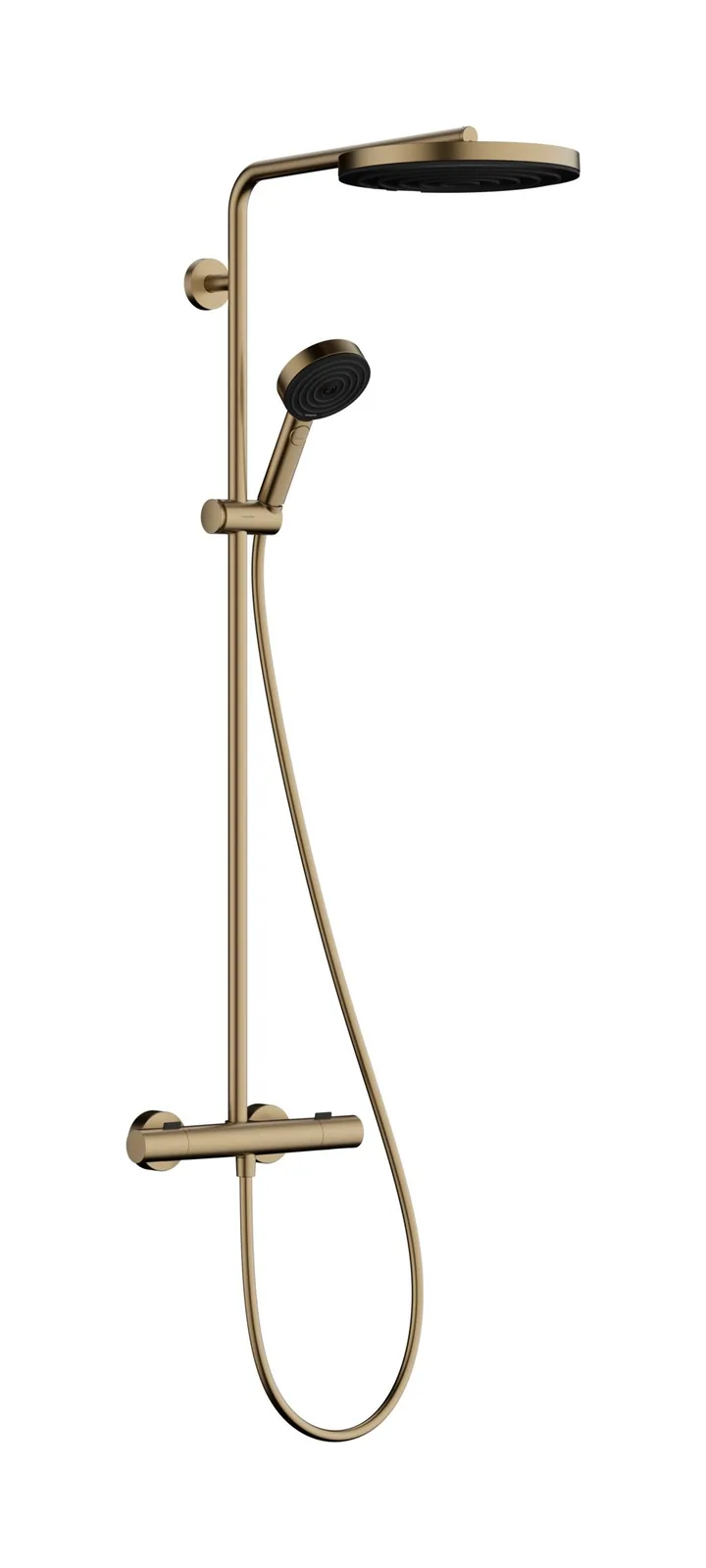 Hansgrohe Pulsify S Puro 260 usponski tuš sa termostatskim mešačem Ecostat fine 3 mlaza ručica brushed bronze 24236140