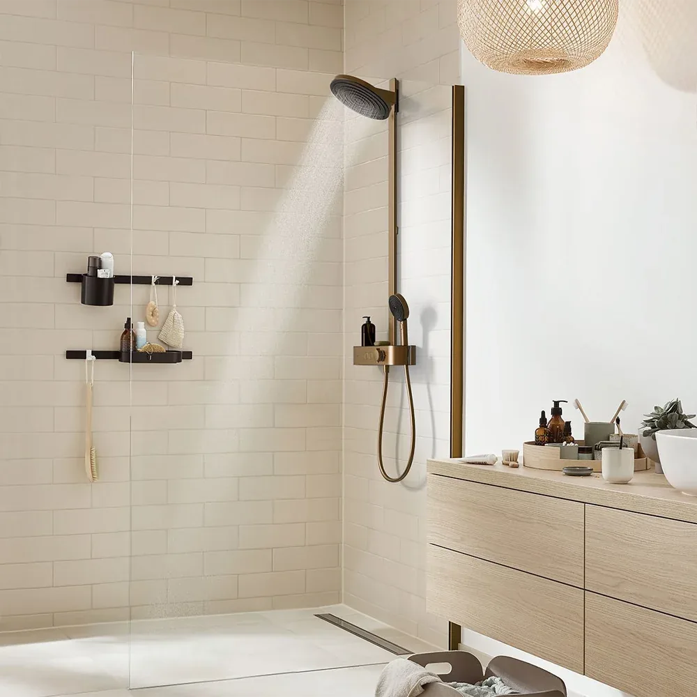 Hansgrohe pulsify s 260 usponski tuš sistem sa showertablet 400 termostatom brushed bronze 24240140