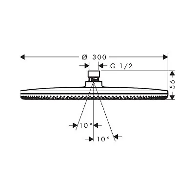 Hansgrohe Raindance Alive S 300 tuš ruža 224520000