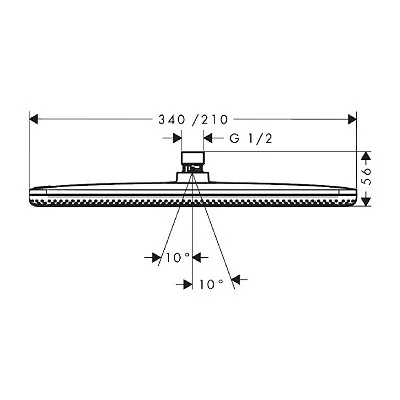 Hansgrohe Raindance Alive Q 210/340 tuš ruža 24530000