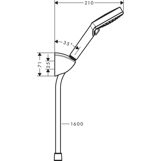 Hansgrohe Vernis Blend 100 vario ecosmart tuš ručica set sa drzacem i crevom 160cm 26278000