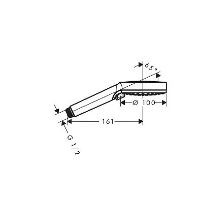 Hansgrohe Crometta Vario tuš ručica bela-hrom 100 mm 2 vrste spreja 26330400