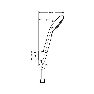 Hansgrohe Croma Select S set tuš ručica crevo i držač tuša 26411400