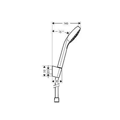 Hansgrohe Croma Select E tuš set tuš crevo držač i ručica 3 vrste spreja 26413400
