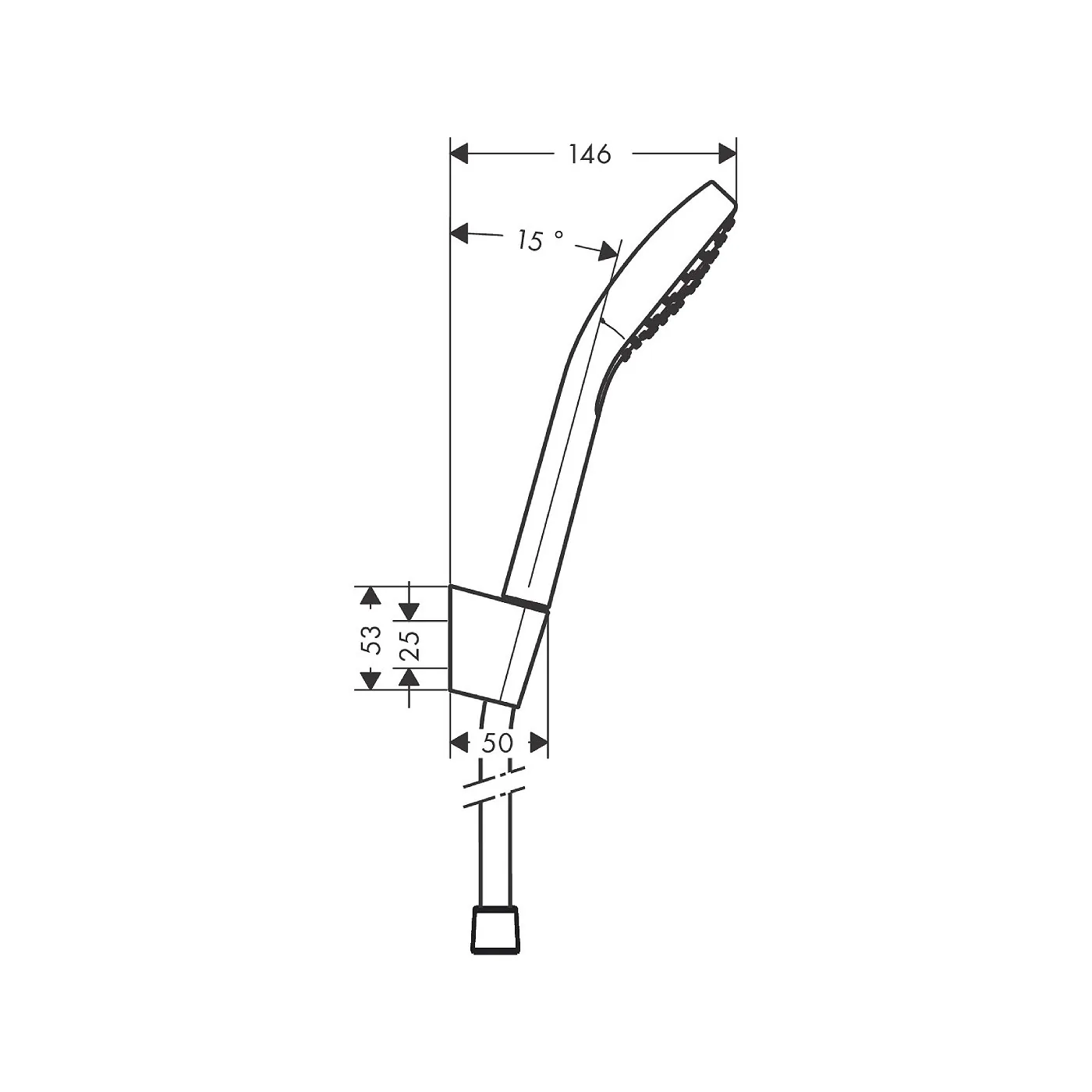 Hansgrohe ručica tuša Croma Select s 1 jet porter set od 1.25m 26420400