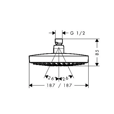 Hansgrohe Croma Select E tuš ruža 18 cm 26524000
