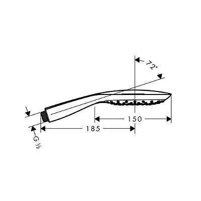 Hansgrohe Raindance Select E tuš ručica bela-hrom 150 mm 3 vrste spreja 26550400