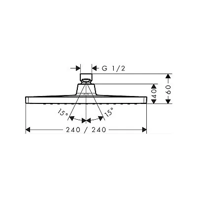 Hansgrohe Crometa E 240 tuš ruža 26727000