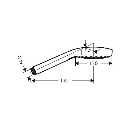 Hansgrohe Croma Select S tuš ručica 110 mm 1 vrsta spreja 26804400