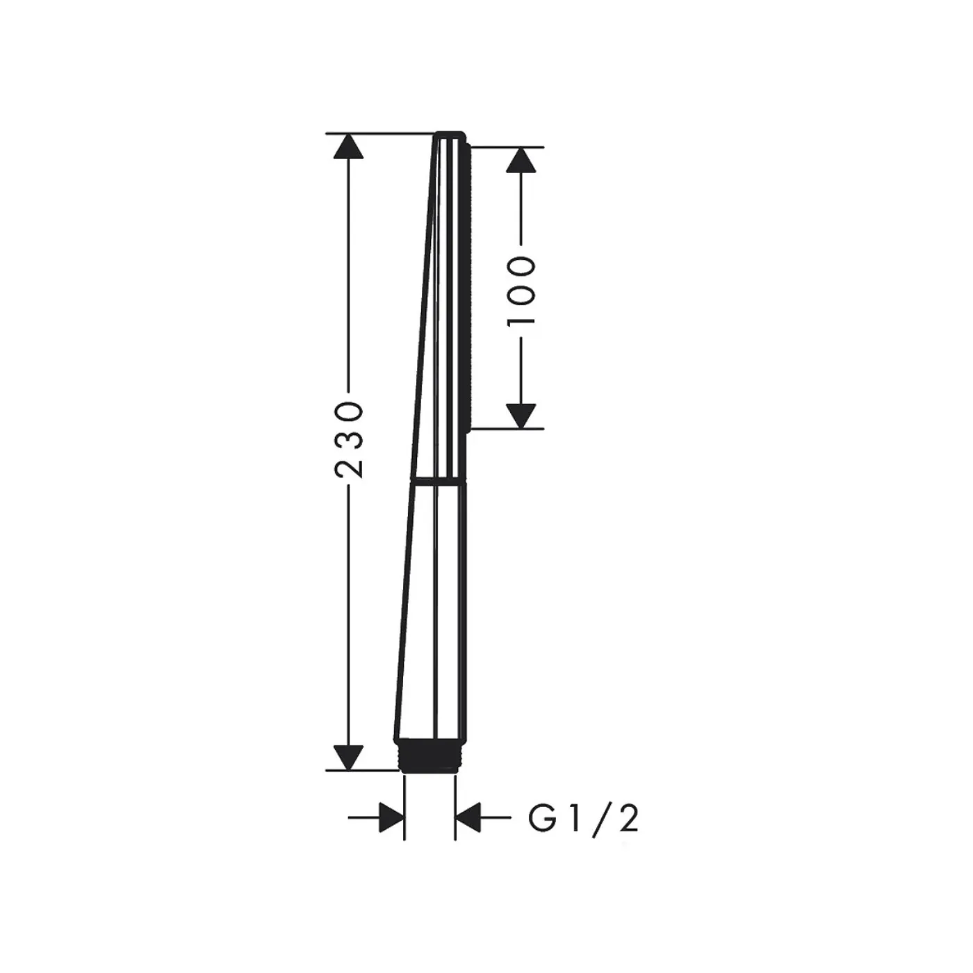 Hansgrohe Rainfinity baton 100 tuš ručica 1 jet brushed black chrome 26866340