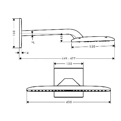 Hansgrohe Raindance E tuš ruža 22 x 43 cm sa nosačem 38 cm 27373000