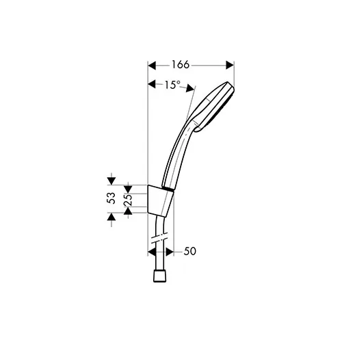 Hansgrohe set ručica Croma 100 multi crevo 1.25 i drzac tuša 27593000