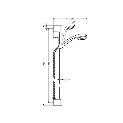 Hansgrohe Crometta 85 klizna šipka set 27651000