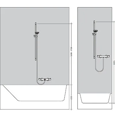 Hansgrohe Croma 100 Vario Unica klizna šipka set (L=90cm) 27771000