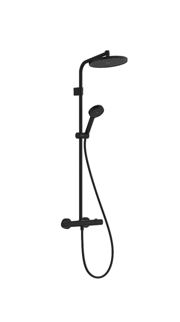 Hansgrohe Activera s 240 usponski tuš ecosmart sa termostatom ecostat fine varia matt black 28078670