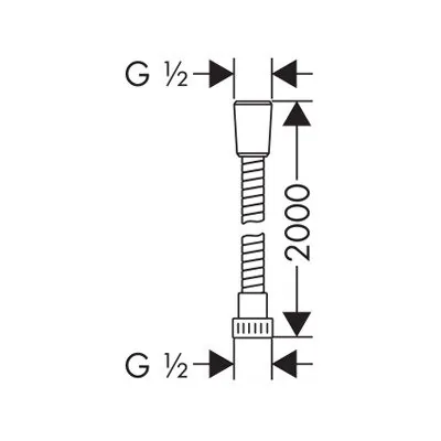 Hansgrohe Metaflex tuš crevo 2m 28264000