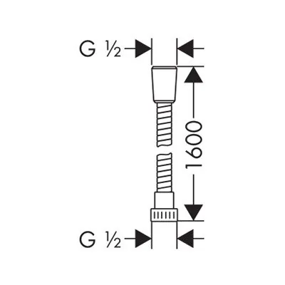 Hansgrohe Metaflex tuš crevo 1,60 m 28266000