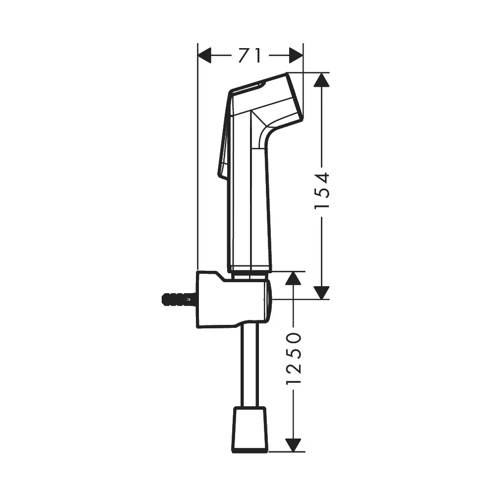 Hansgrohe bideta s higijenski tuš ecosmart+ set sa držačem ručice i crevom 125cm 29234000