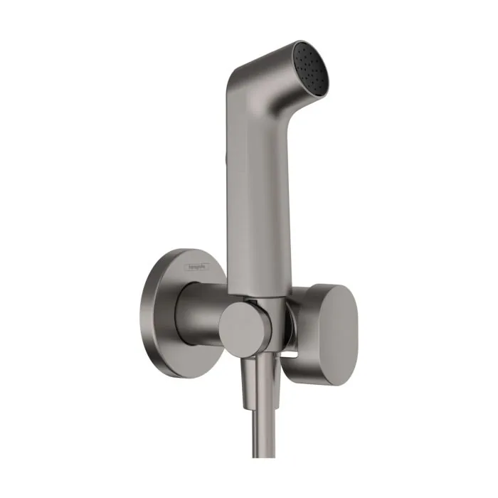 Hansgrohe bideta s higijenski tuš ecosmart+ set sa priključkom, držačem ručice i crevom 125cm brushed black chrome 29232340