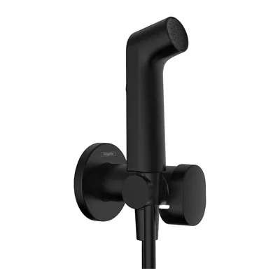 Hansgrohe bideta s higijenski tuš ecosmart+ set sa priključkom, držačem ručice i crevom 125cm matt black 29232670