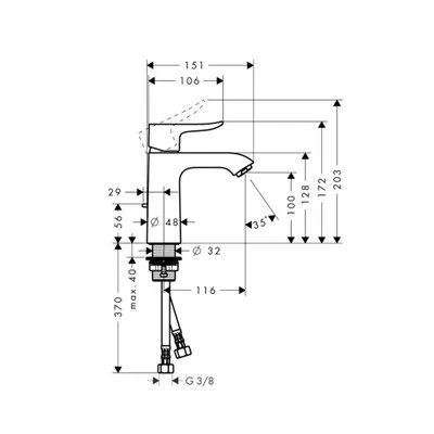 Hansgrohe Metris 110 slavina za umivaonik 31080000