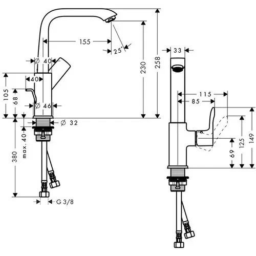 Hansgrohe Metris 230 slavina sa podsklopom 31087000