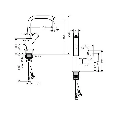 Hansgrohe Metris 230 slavina sa podsklopom 31087000