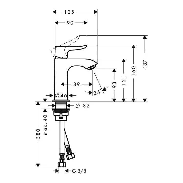 Hansgrohe Metris 100 slavina za umivaonik 31186000