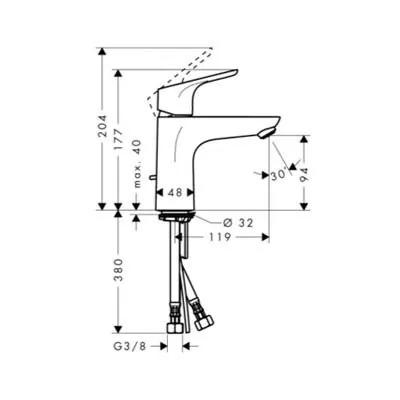 Hansgrohe focus 100 slavina za umivaonik 31607000
