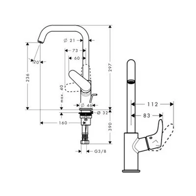 Hansgrohe focus 240 slavina za umivaonik  31609000