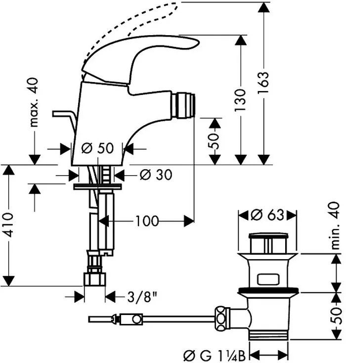 Hansgrohe focus slavina za bide 31720000