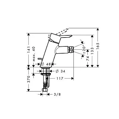 Hansgrohe focus s slavina za bide 31721000