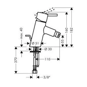 Hansgrohe Talis S slavina za bide 32222000